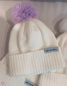 Baby Lavender Snow Flake Beanie