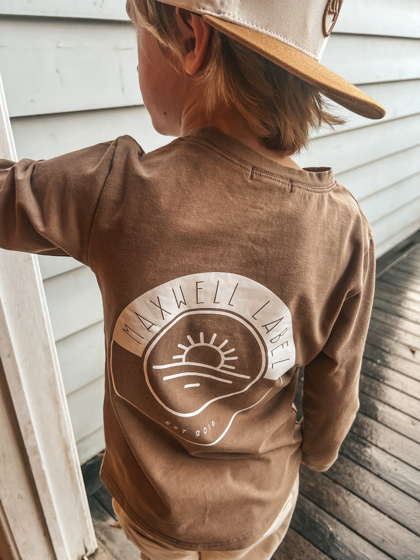 Brown Stone washed long sleeve