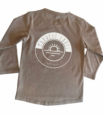 Brown Stone washed long sleeve