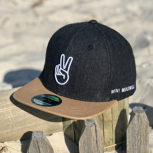 Black Denim Peace Out Snapback